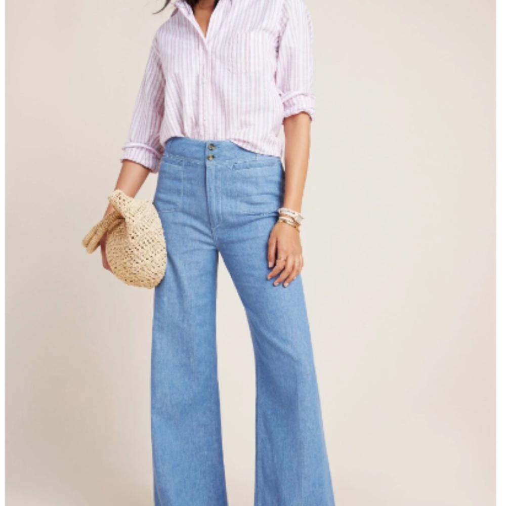 Pilcro High-rise Wide-Leg Trouser Jeans